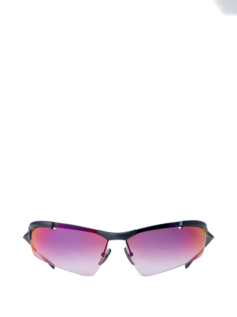 Balenciaga rimless biker-frame sunglasses - Nero