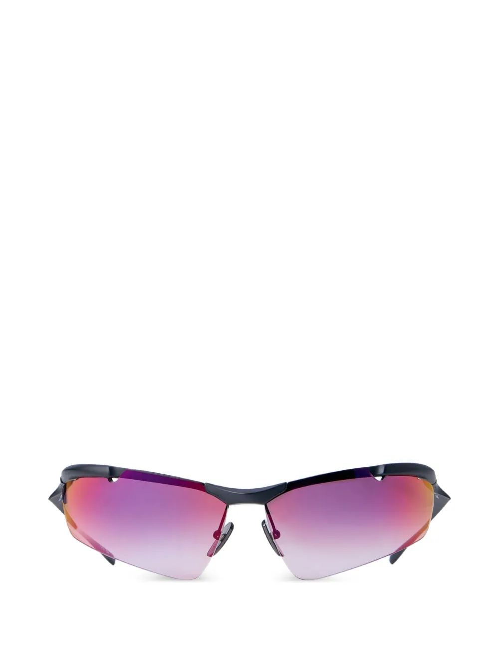 Balenciaga rimless biker-frame sunglasses - Nero