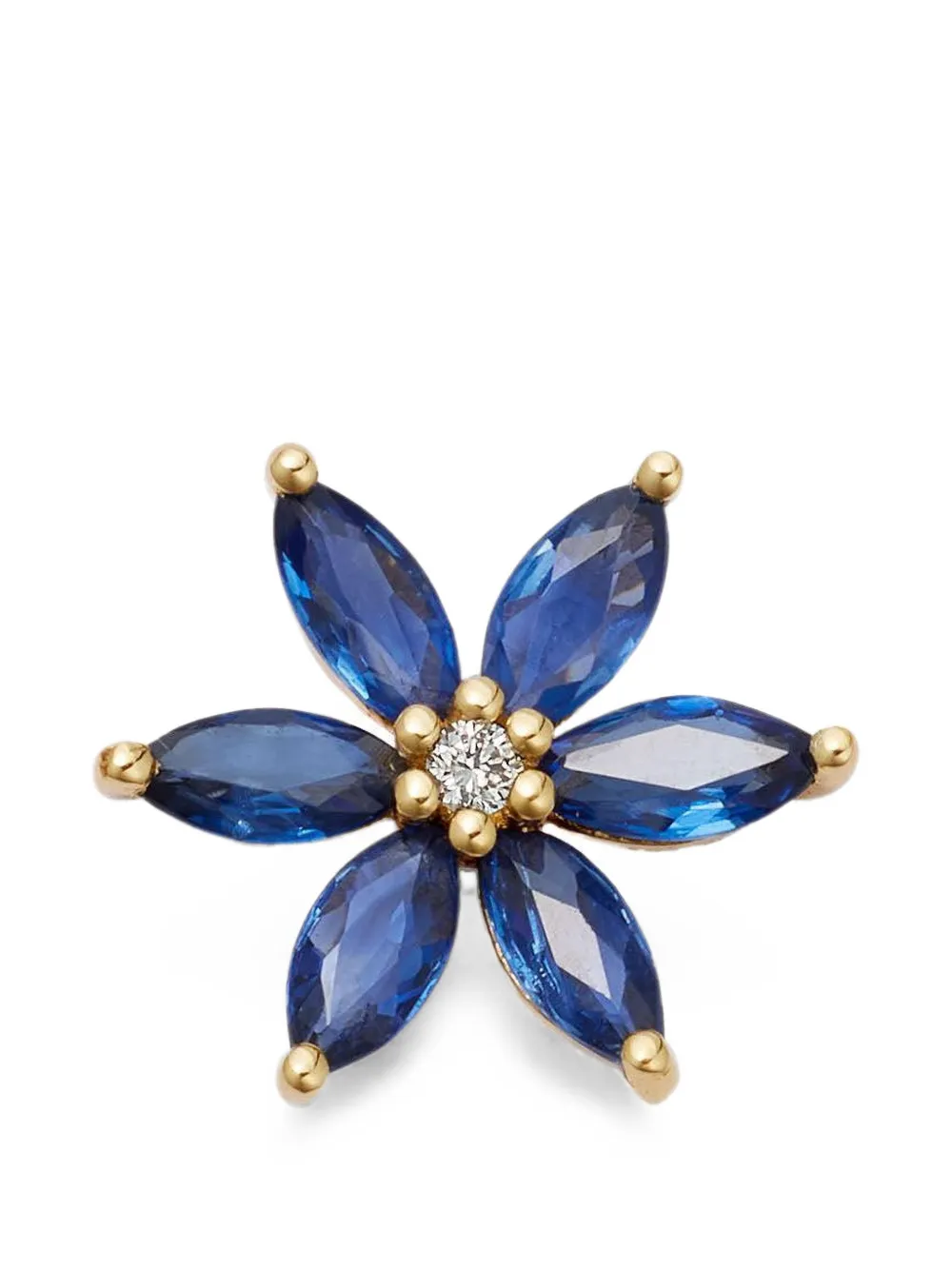 Loquet Bloom Anhänger mit Saphir und Diamanten - Gold