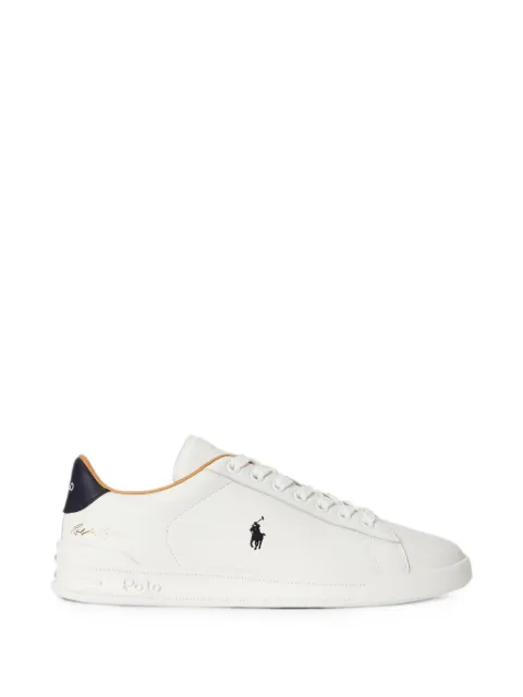 Polo Ralph Lauren logo-embroidered leather sneakers