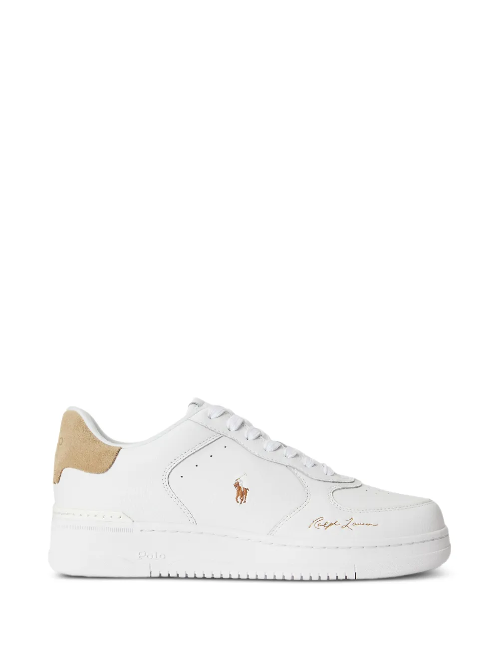 Polo Ralph Lauren Train 89 sneakers met leren vlakken Groen