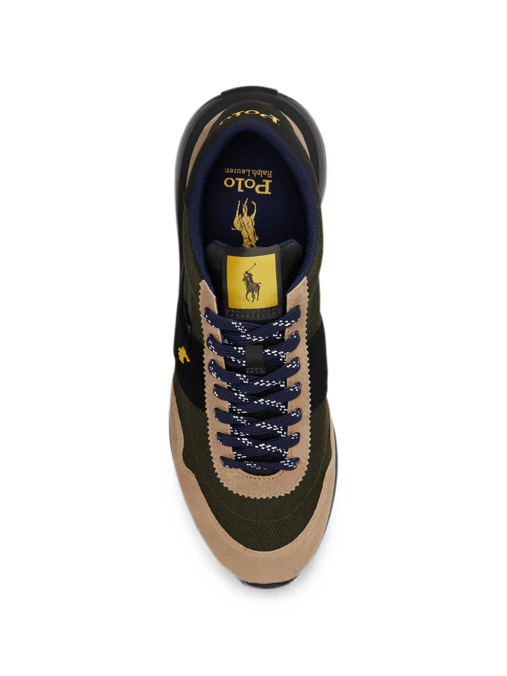 Polo Ralph Lauren Train 89 sneakers met leren vlakken Groen