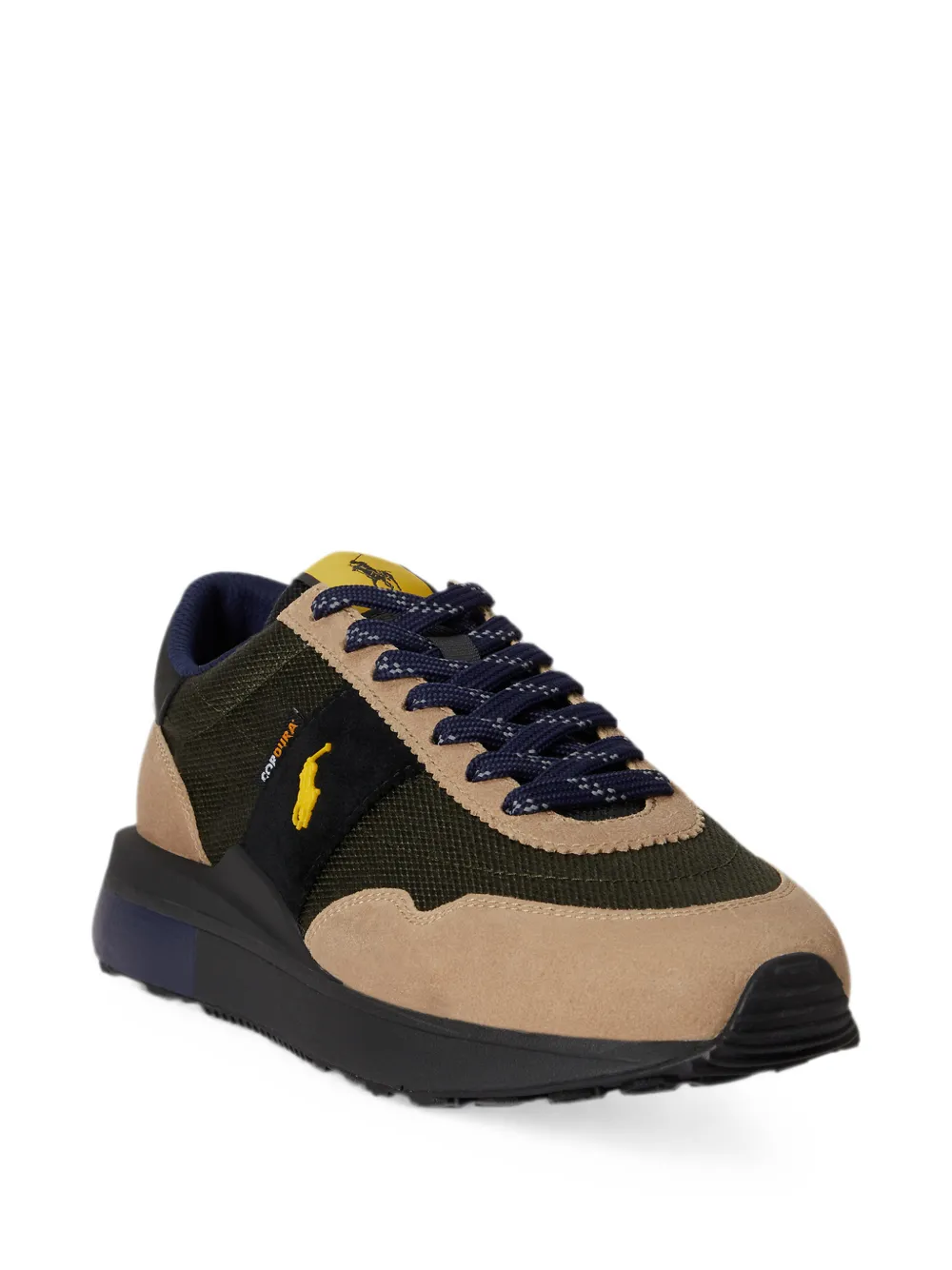 Polo Ralph Lauren Train 89 sneakers met leren vlakken Groen