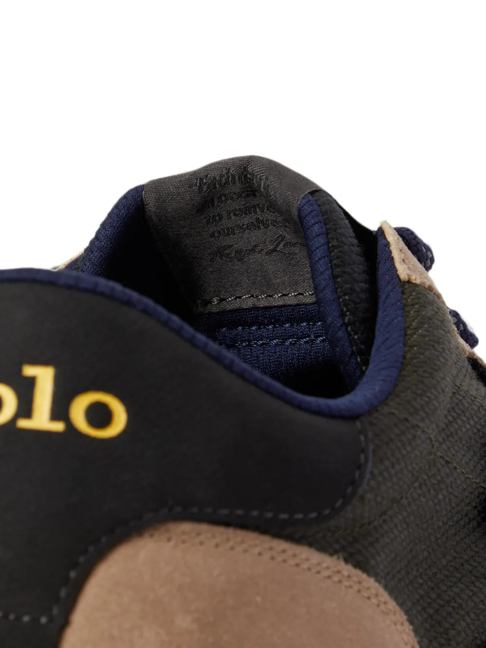 Polo Ralph Lauren Train 89 sneakers met leren vlakken Groen