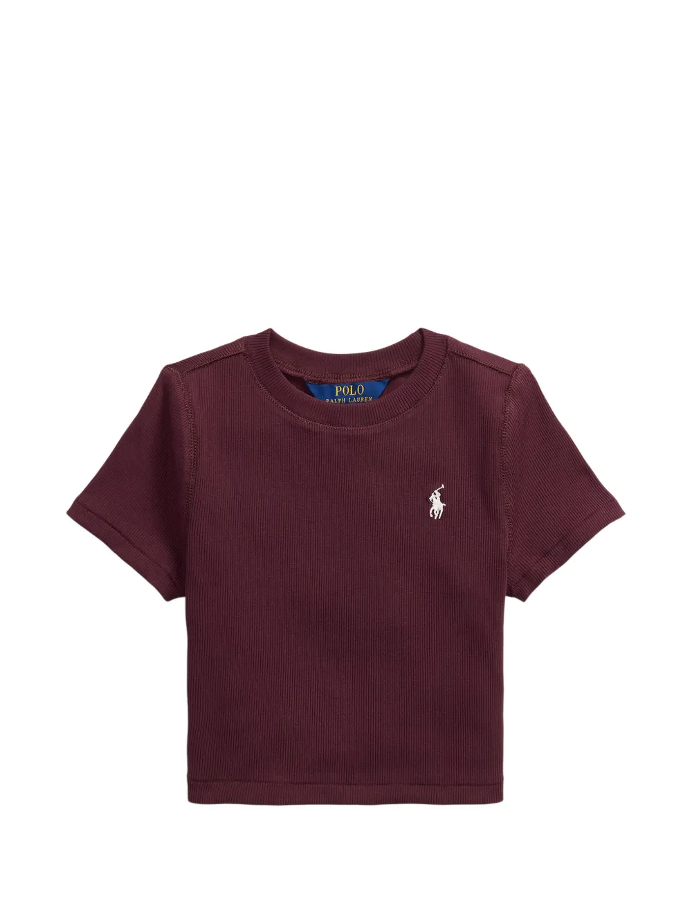 POLO RALPH LAUREN KIDS T-shirt con bordo a coste - Rosso