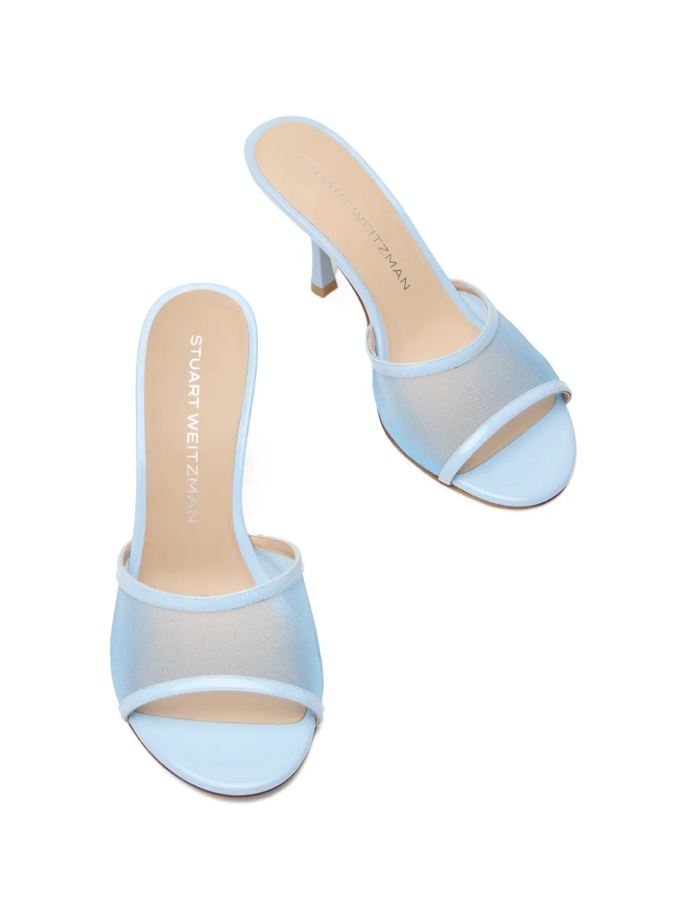 Stuart Weitzman 8.5cm Bareitall mules Blauw