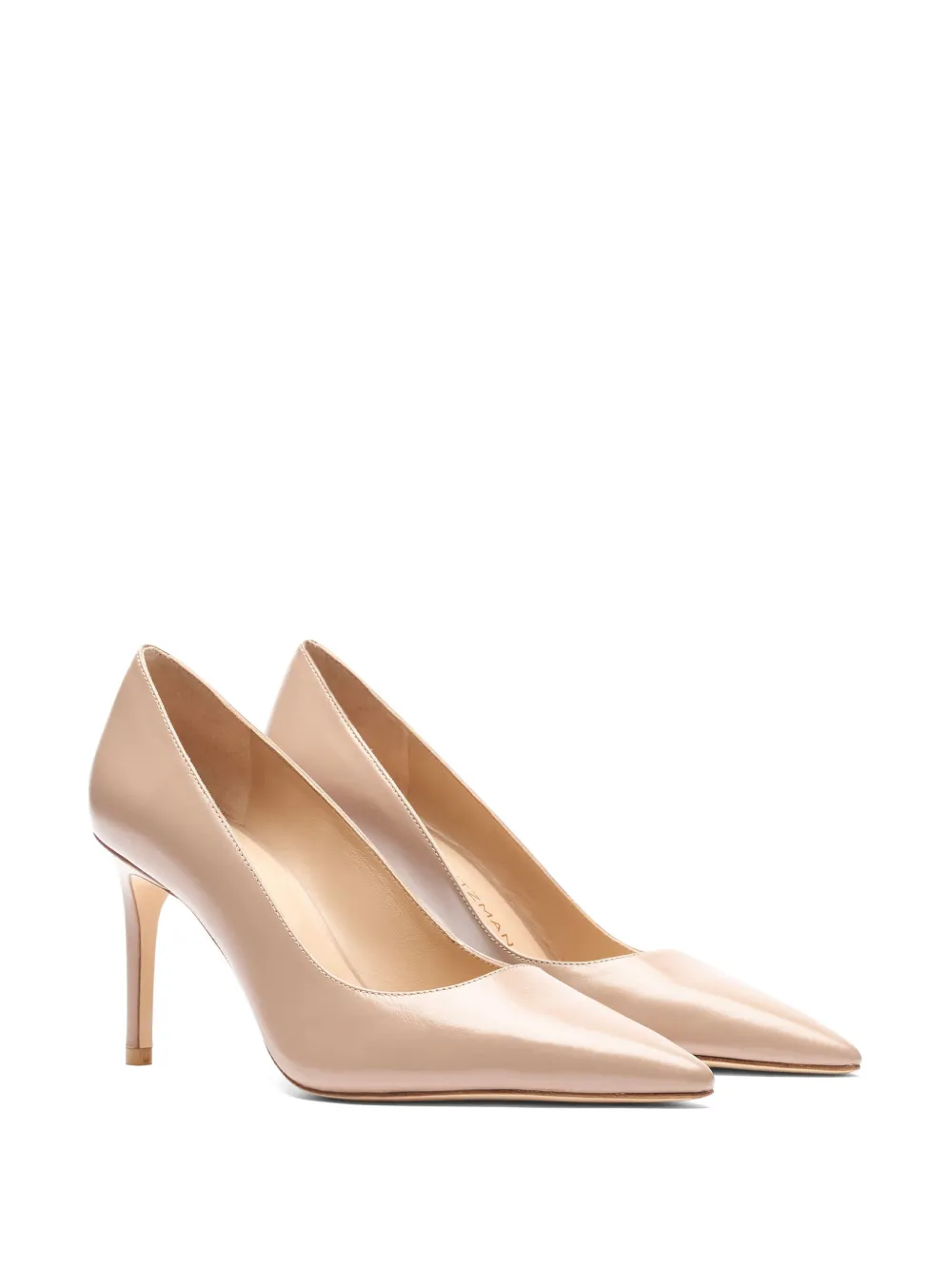 Stuart Weitzman Stuart Power 85 pumps met puntige neus Beige