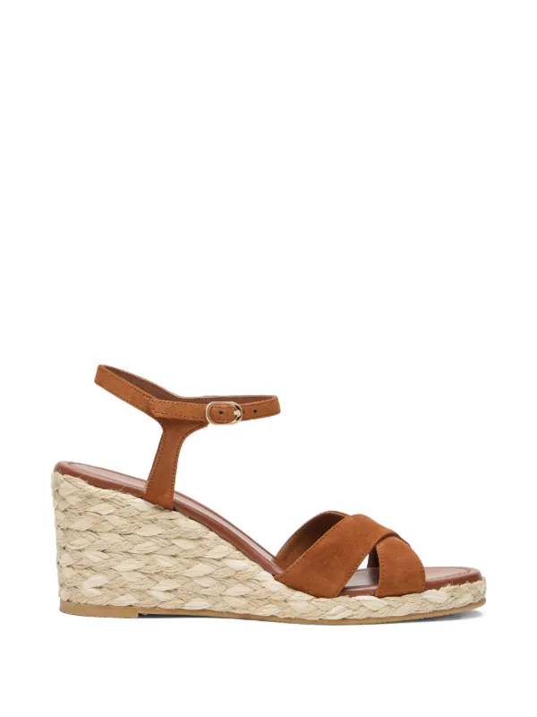 Stuart Weitzman 10cm Dayna Sandals in Brown