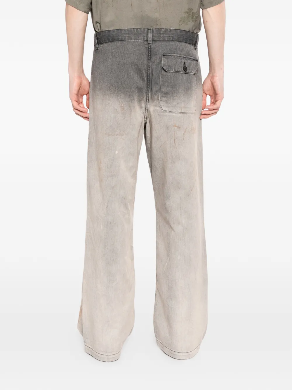 OUR LEGACY Rig jeans met verfspatten Grijs