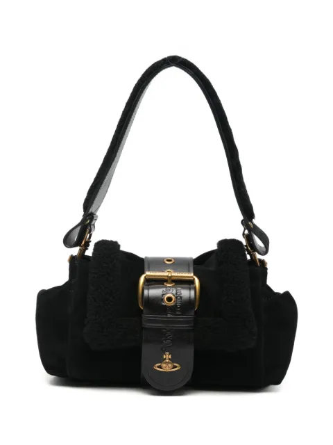 Vivienne Westwood buckle-detail shearling-trim shoulder bag