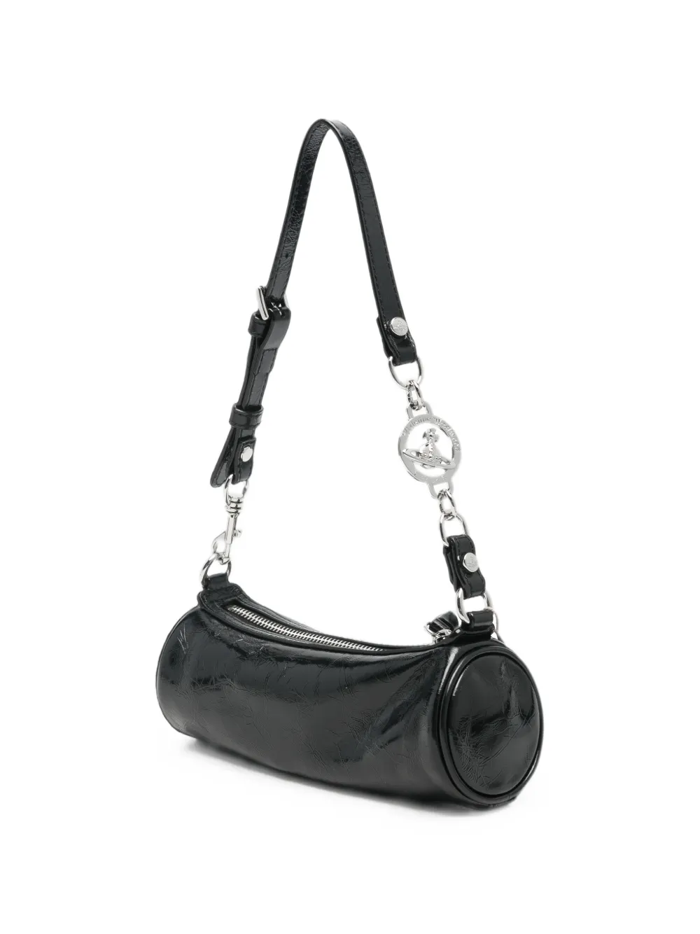 Vivienne Westwood Cindy schoudertas met lakleren afwerking Zwart