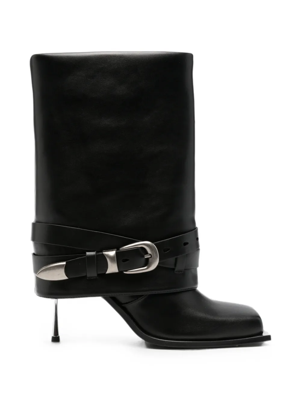 JW Pei Emilia buckled leather boots Zwart