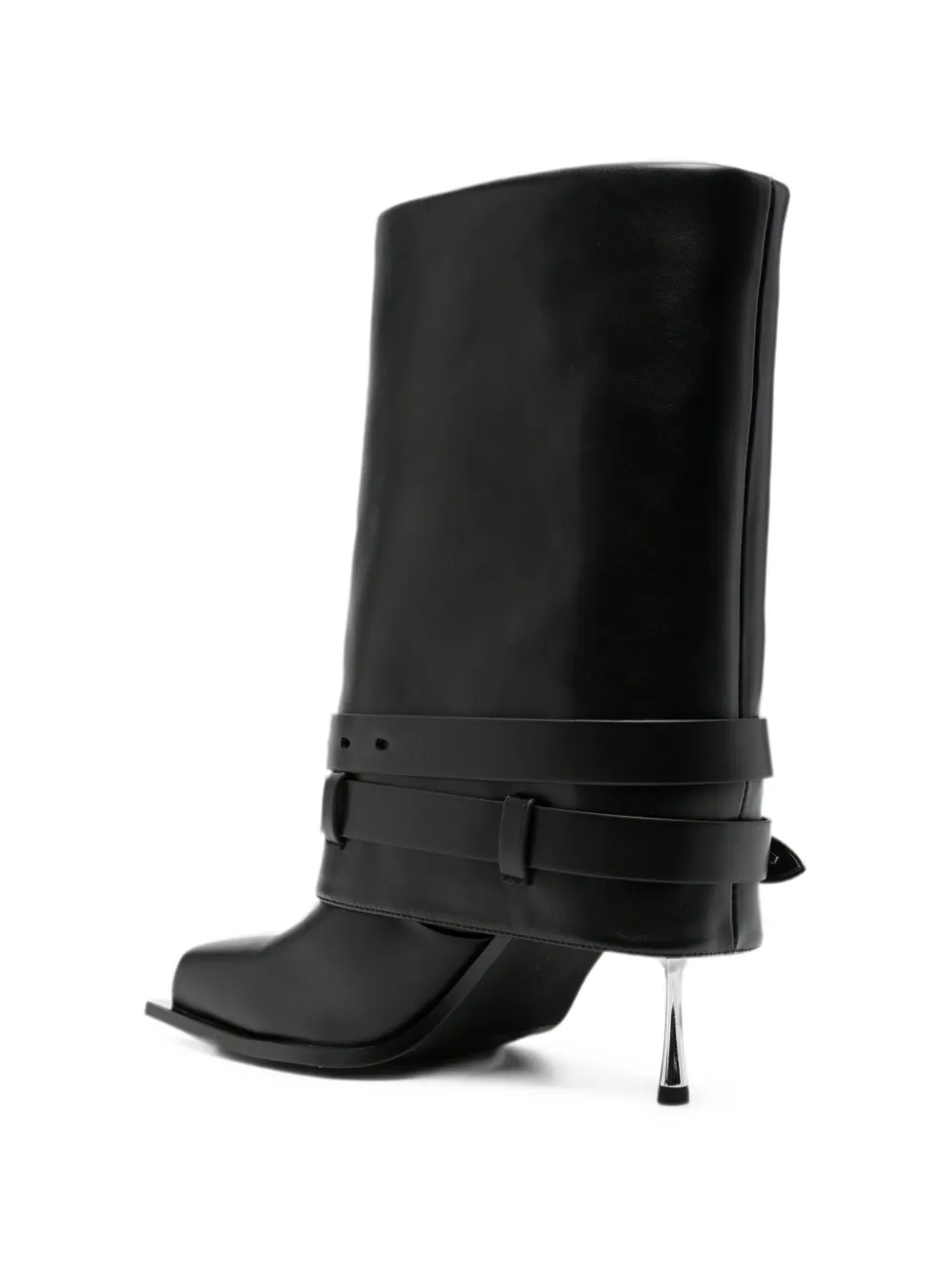 JW Pei Emilia buckled leather boots Zwart