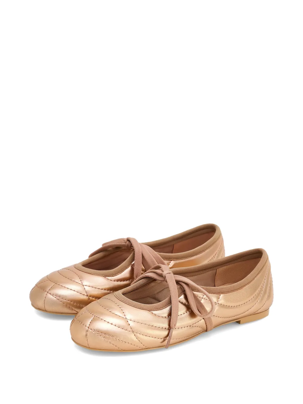 JW Pei Erika ballerina's met veters Beige
