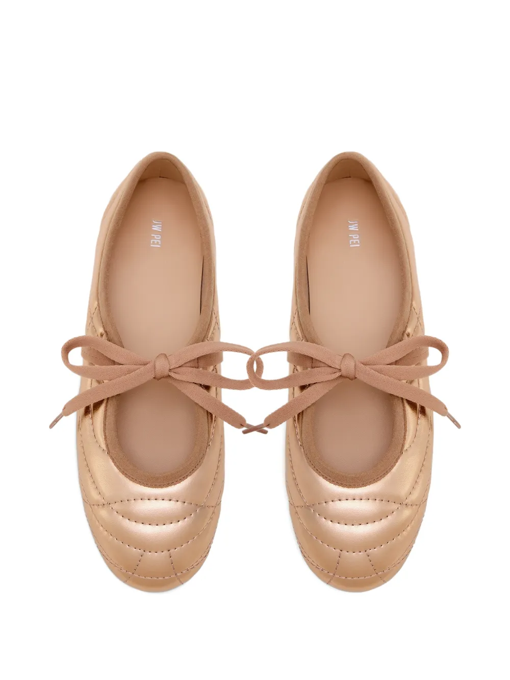 JW Pei Erika ballerina's met veters Beige