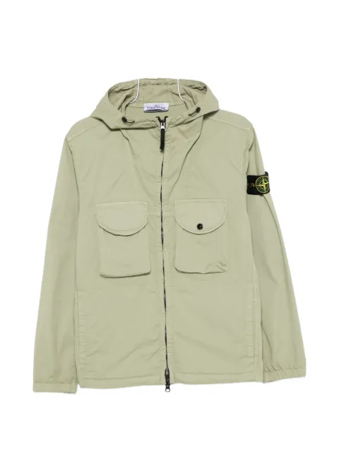 Stone Island logo-patch hooded jacket