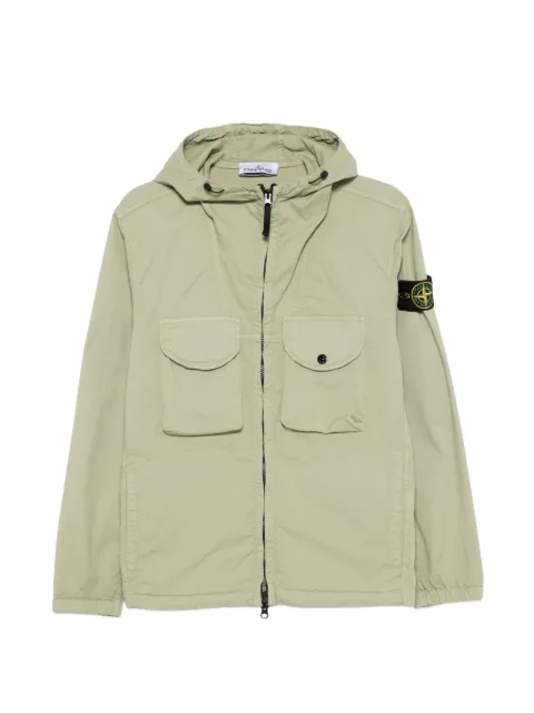 Stone Island logo-patch hooded jacket