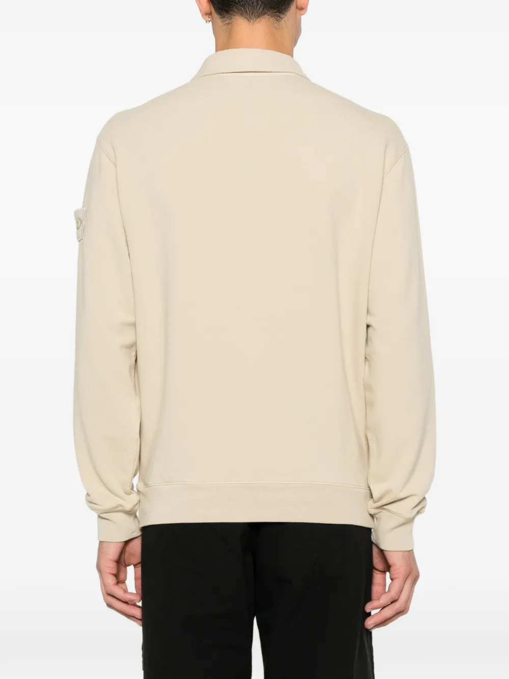 Stone Island Poloshirt met logopatch Beige