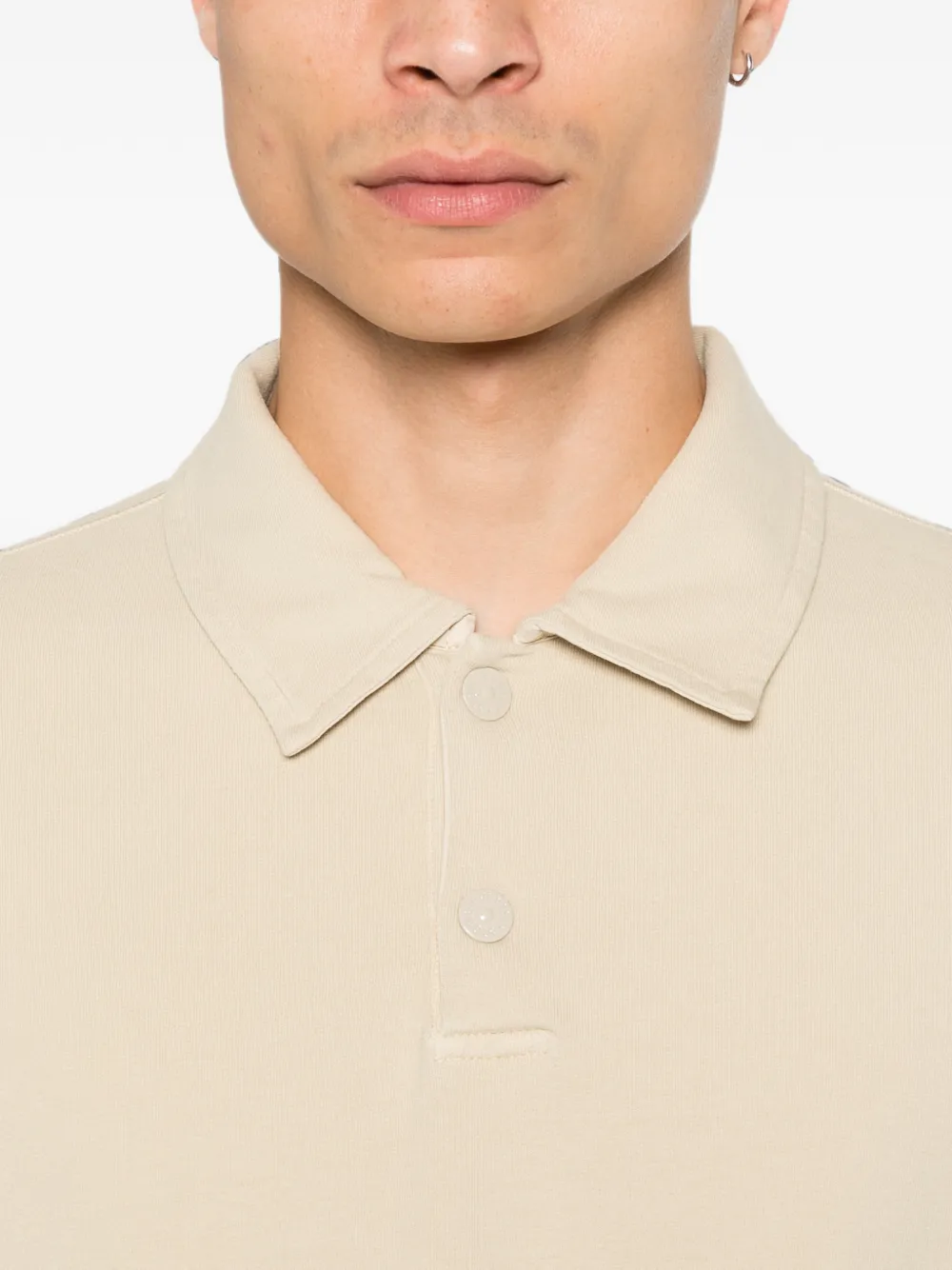 Stone Island Poloshirt met logopatch Beige