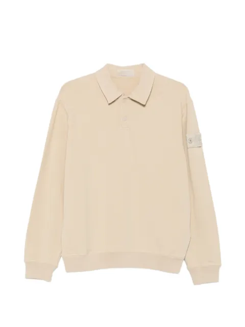 Stone Island Polo a maniche lunghe con applicazione logo