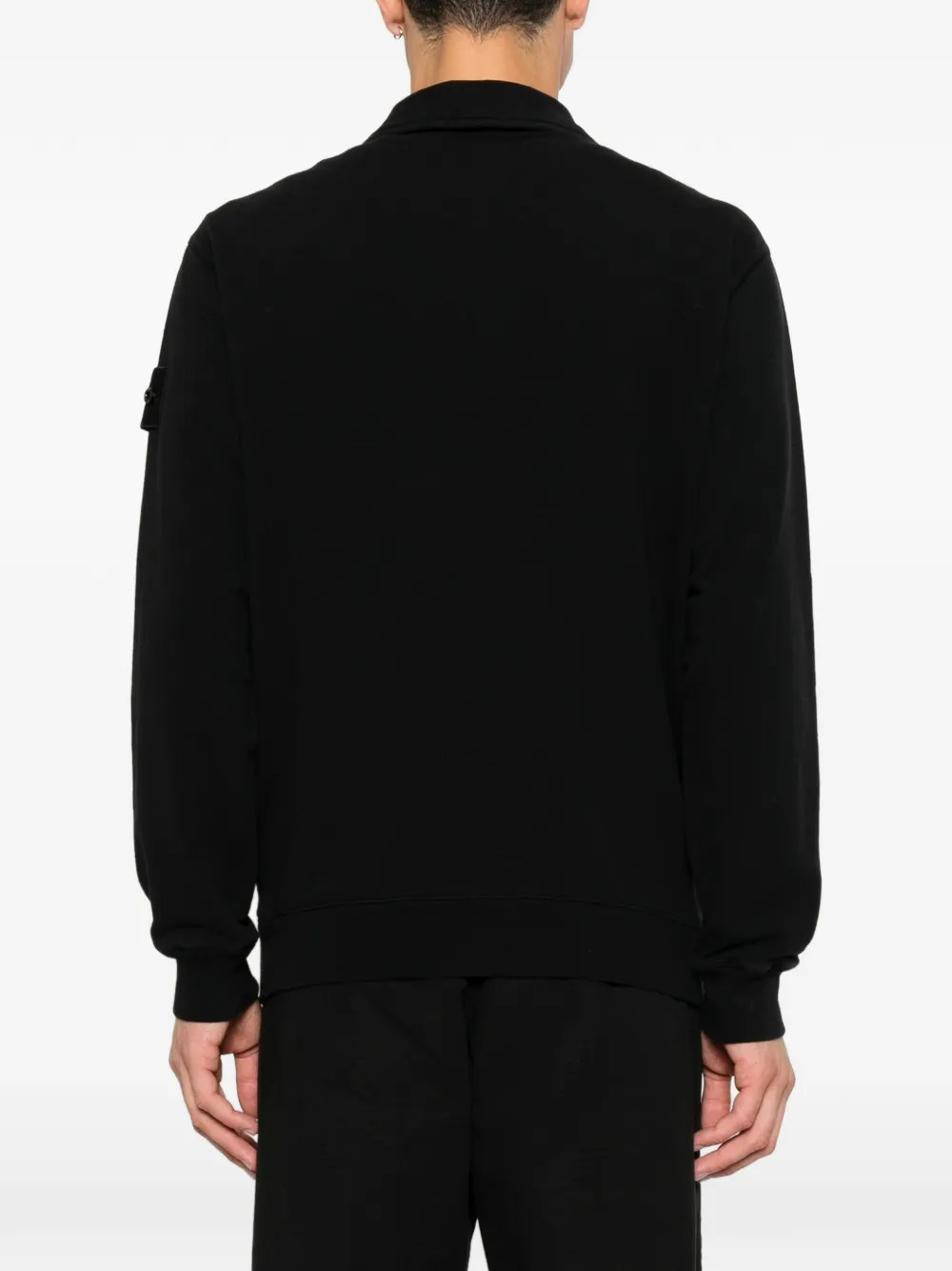 Stone Island Ghost poloshirt met logo-patch Zwart