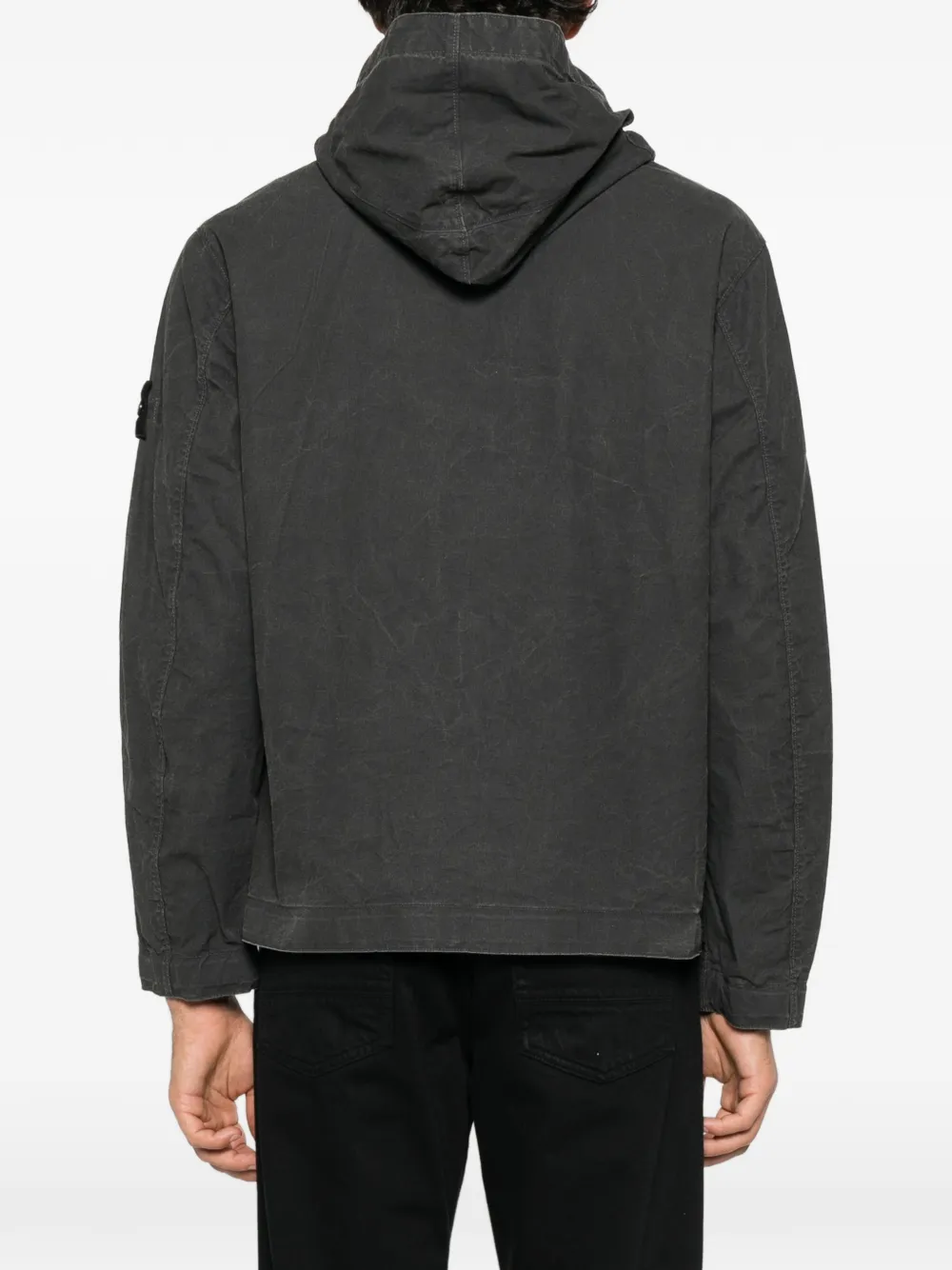Stone Island Tela Resinata hooded jacket Grijs