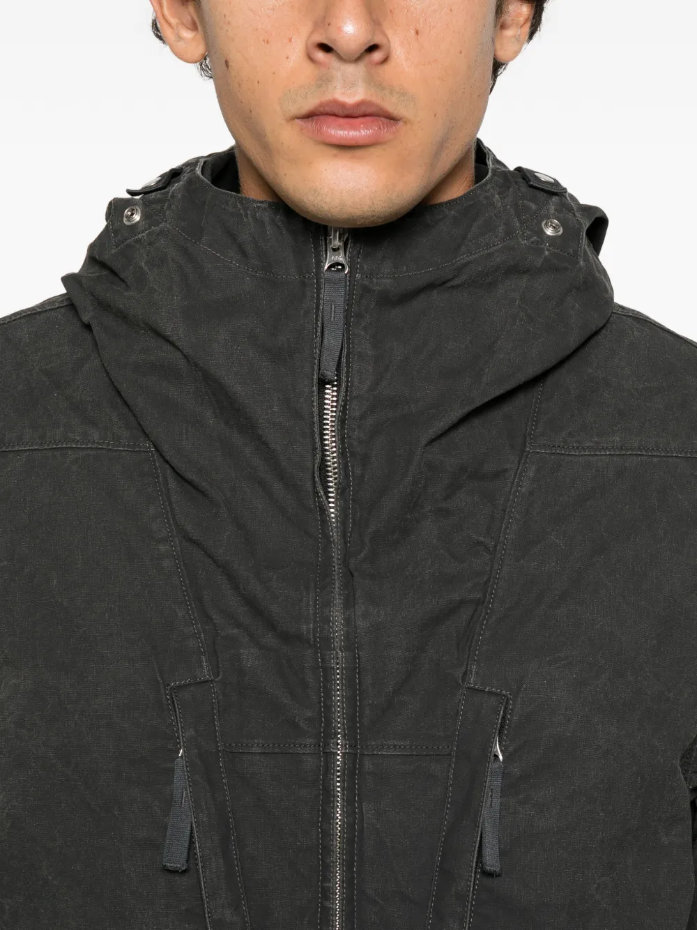 Stone Island Tela Resinata hooded jacket Grijs