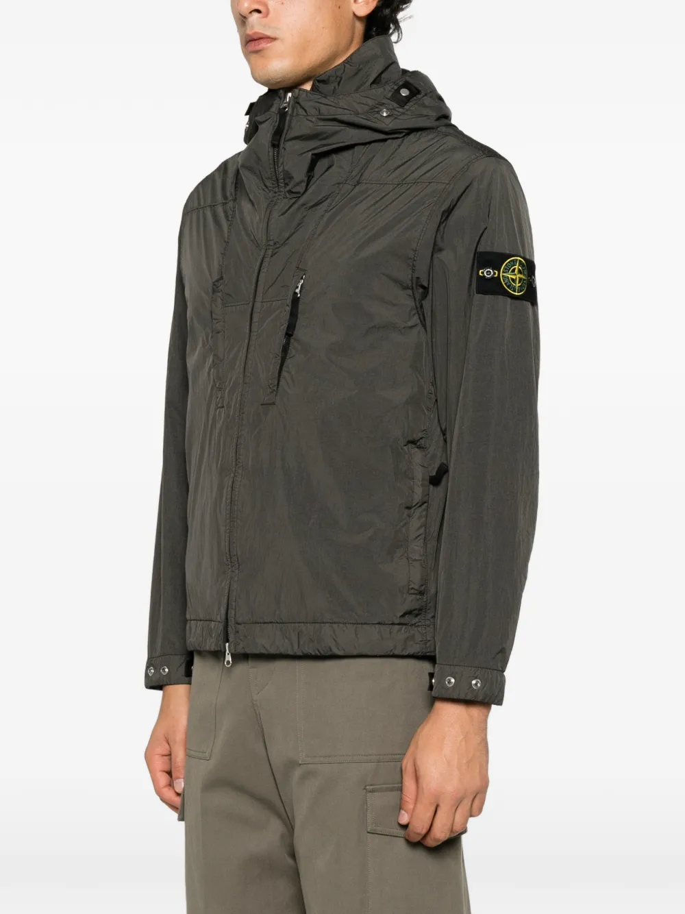 Stone Island Crinkle Reps padded jacket Grijs