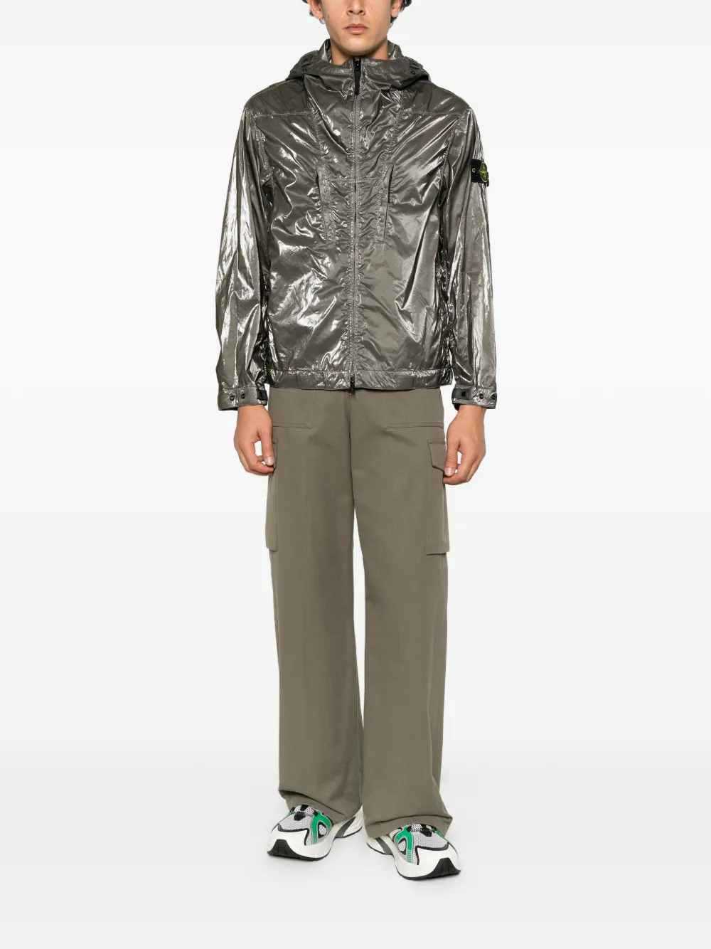 Stone Island 41NS01 zip-up jacket Grijs