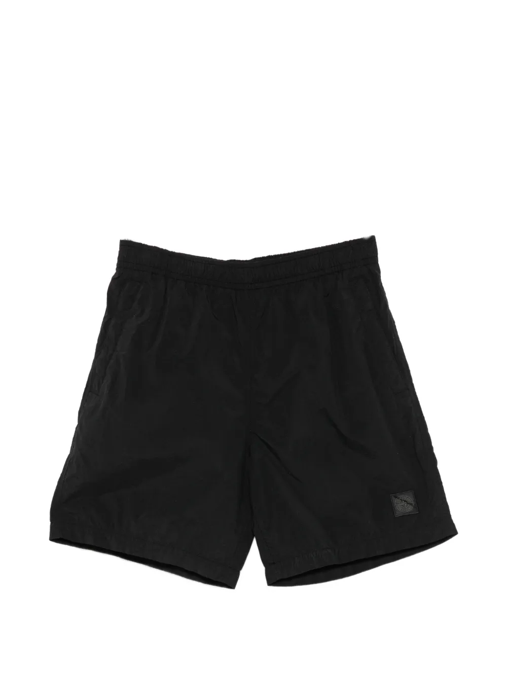 Stone Island elasticated-waistband logo track shorts - Nero