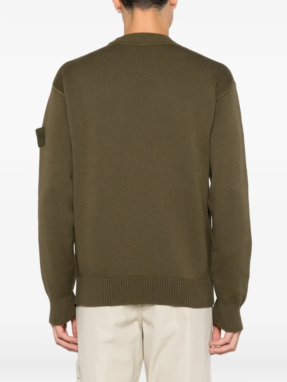 Stone Island 5100063 katoenen kasjmier_S.I. Ghost gebreide trui Groen