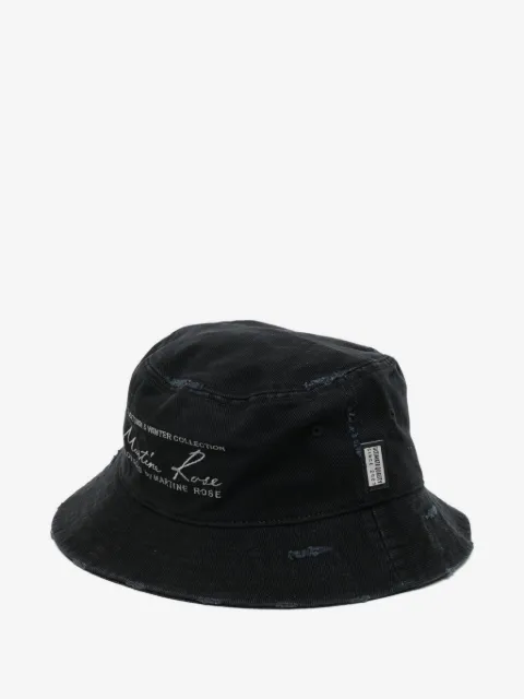 Martine Rose distressed embroidered bucket hat