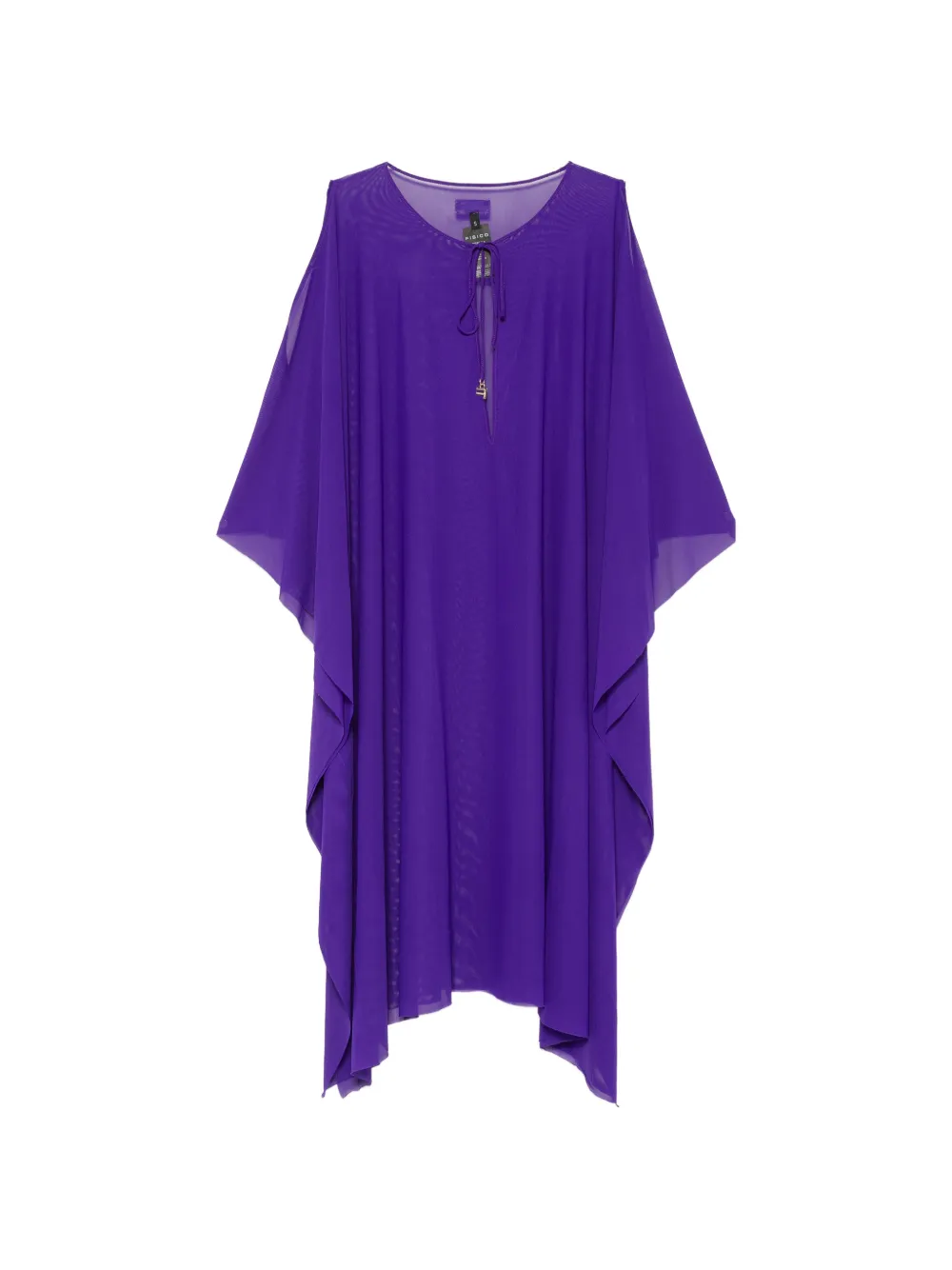 Fisico cold-shoulder semi-sheer dress