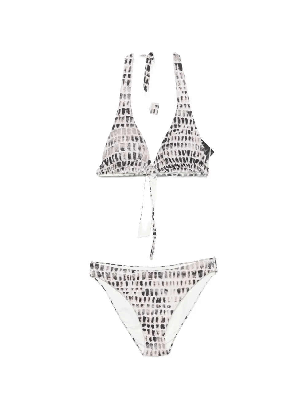 Fisico patterned halterneck bikini - Toni neutri
