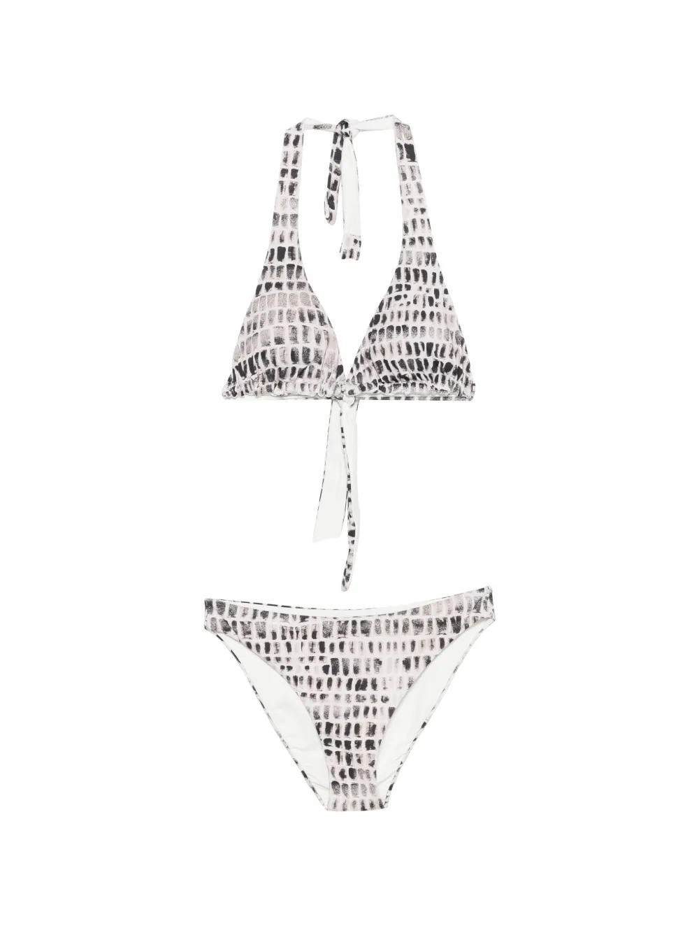Fisico patterned halterneck bikini - Toni neutri