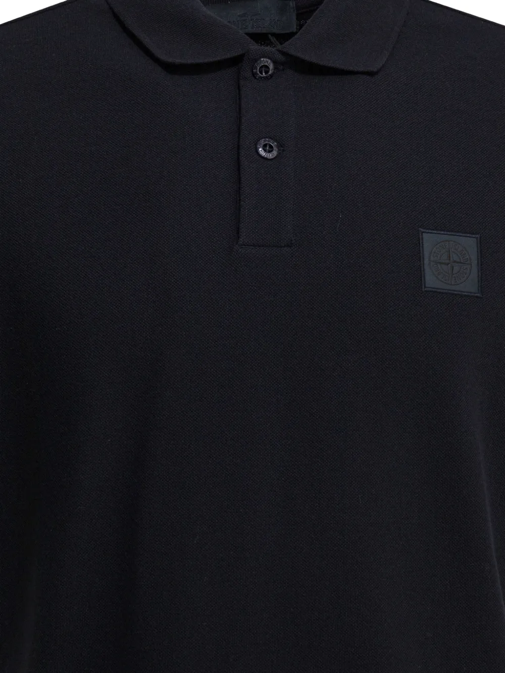 Stone Island 2200002 50 2 katoenen Piqué_S.I.Ghost poloshirt Zwart