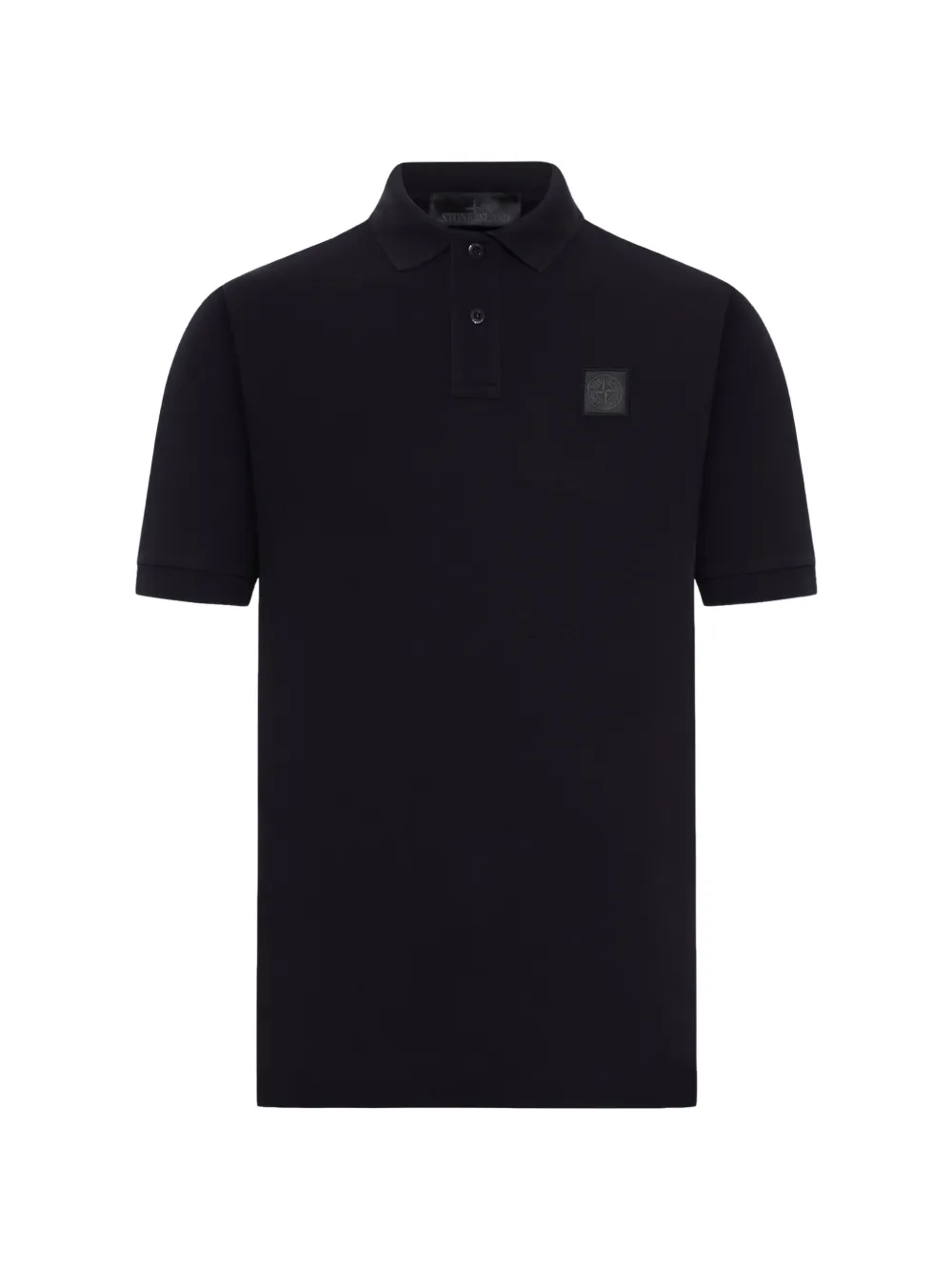 Stone Island logo-patch polo shirt - Nero