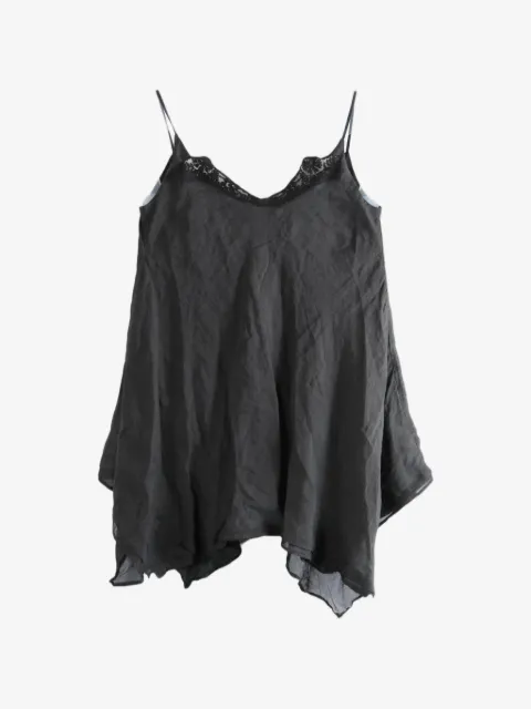 Marc Le Bihan lace-trim handkerchief-hem camisole