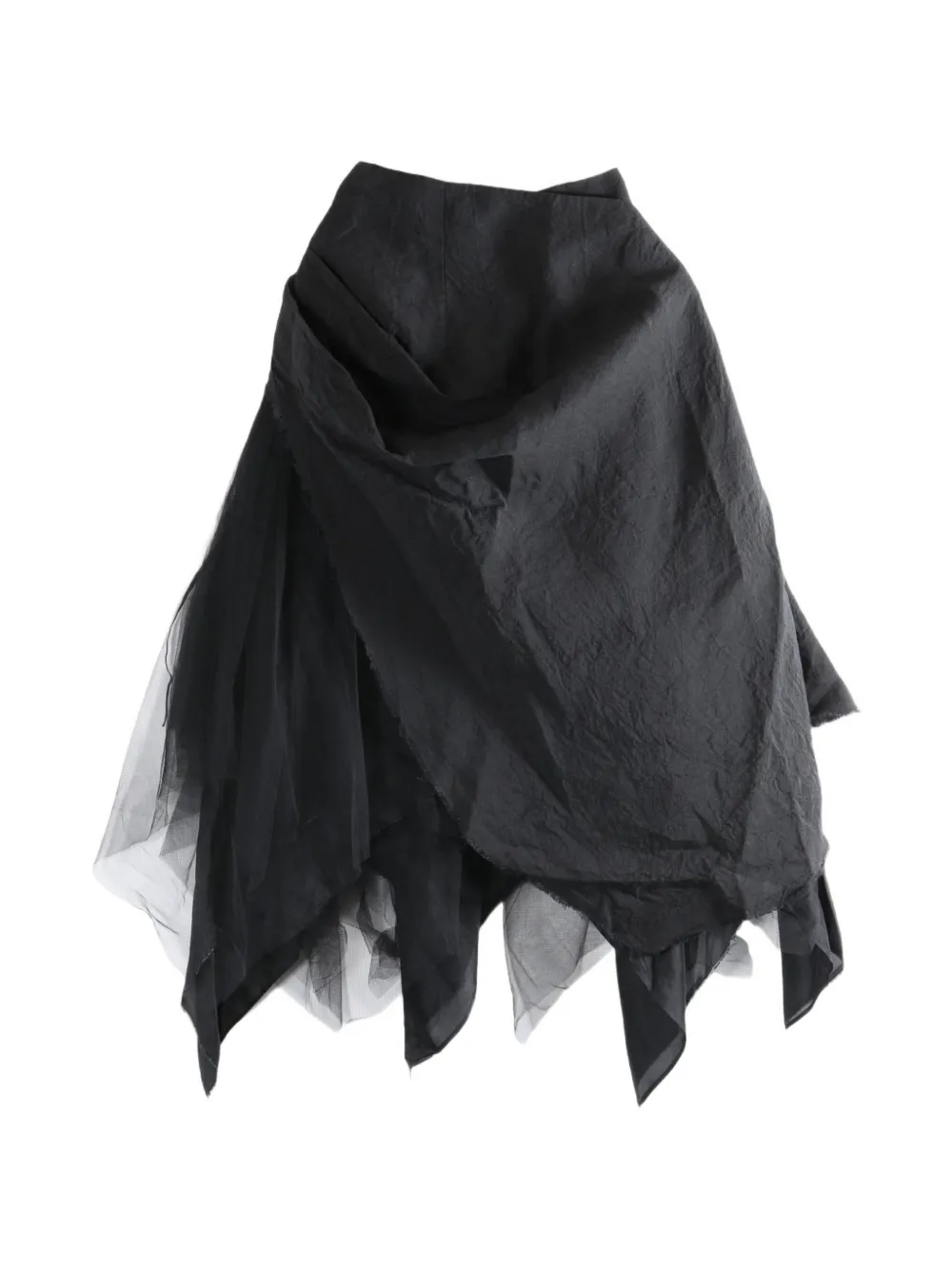Marc Le Bihan asymmetric layered mid skirt - Schwarz
