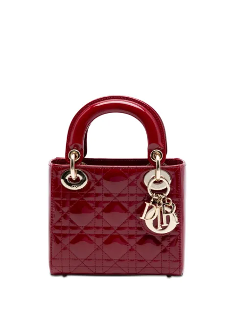 Christian Dior Pre-Owned 2018 Mini Patent Cannage Lady Dior satchel