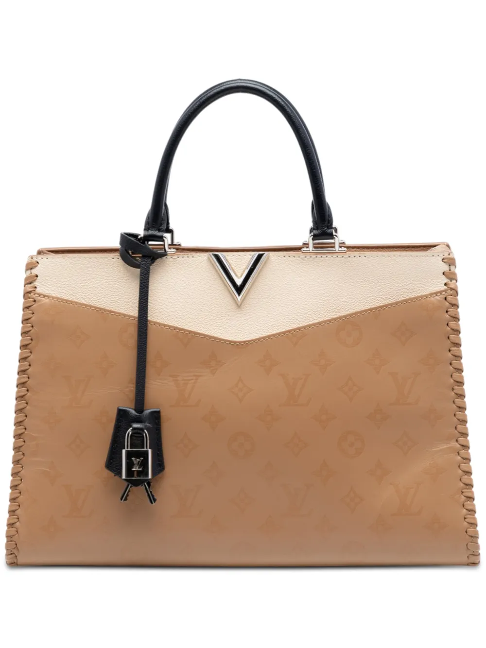 Louis Vuitton Pre-Owned 2021-2026 Monogram Very Leather Very Zipped Satchel-Tasche - Nude