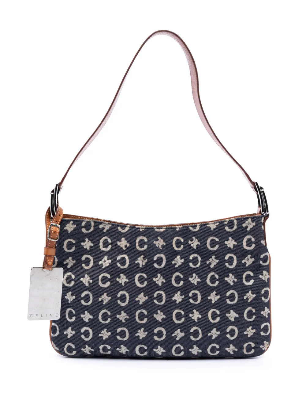 Celine Pre-Owned 20th Century C Macadam Denim shoulder bag - Blu