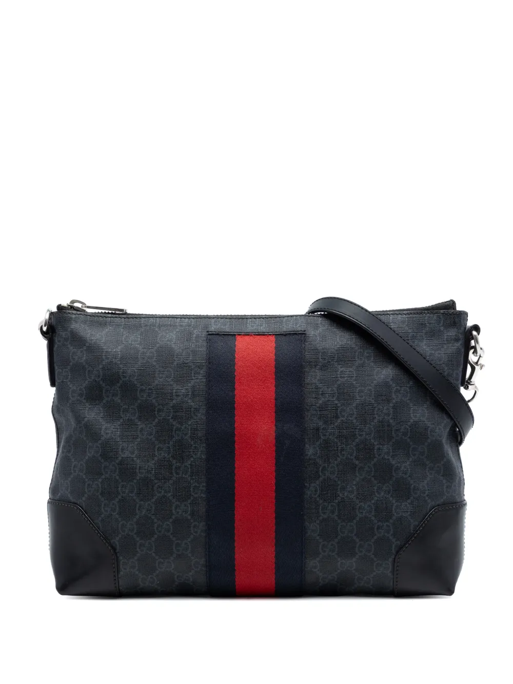 Gucci Pre-Owned 2016-2026 GG Supreme Web crossbody bag - Nero