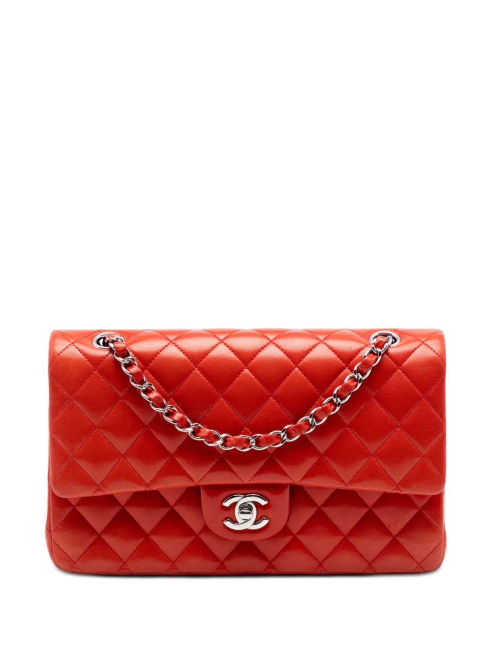 CHANEL Pre-Owned 2011 Medium Classic Lambskin Double Flap shoulder bag - Arancione