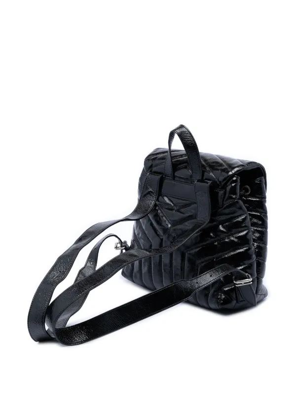 campus backpack in printed pebble leather Restored Bandana Rivets Mini Campus Backpack
