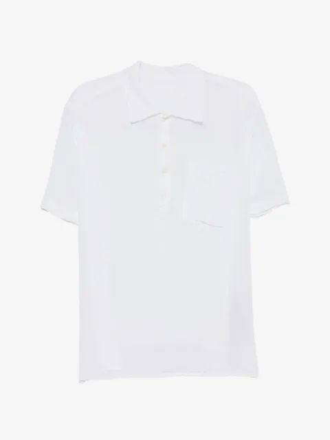 120% Lino short-sleeves chest-pocket polo shirt