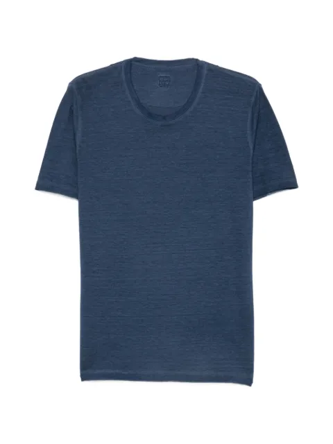 120% Lino playera manga corta con cuello redondo