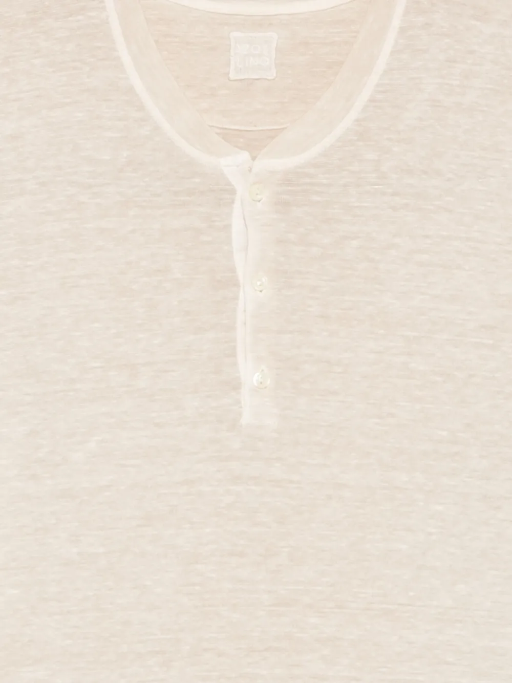 120% Lino T-shirt met knopen Beige