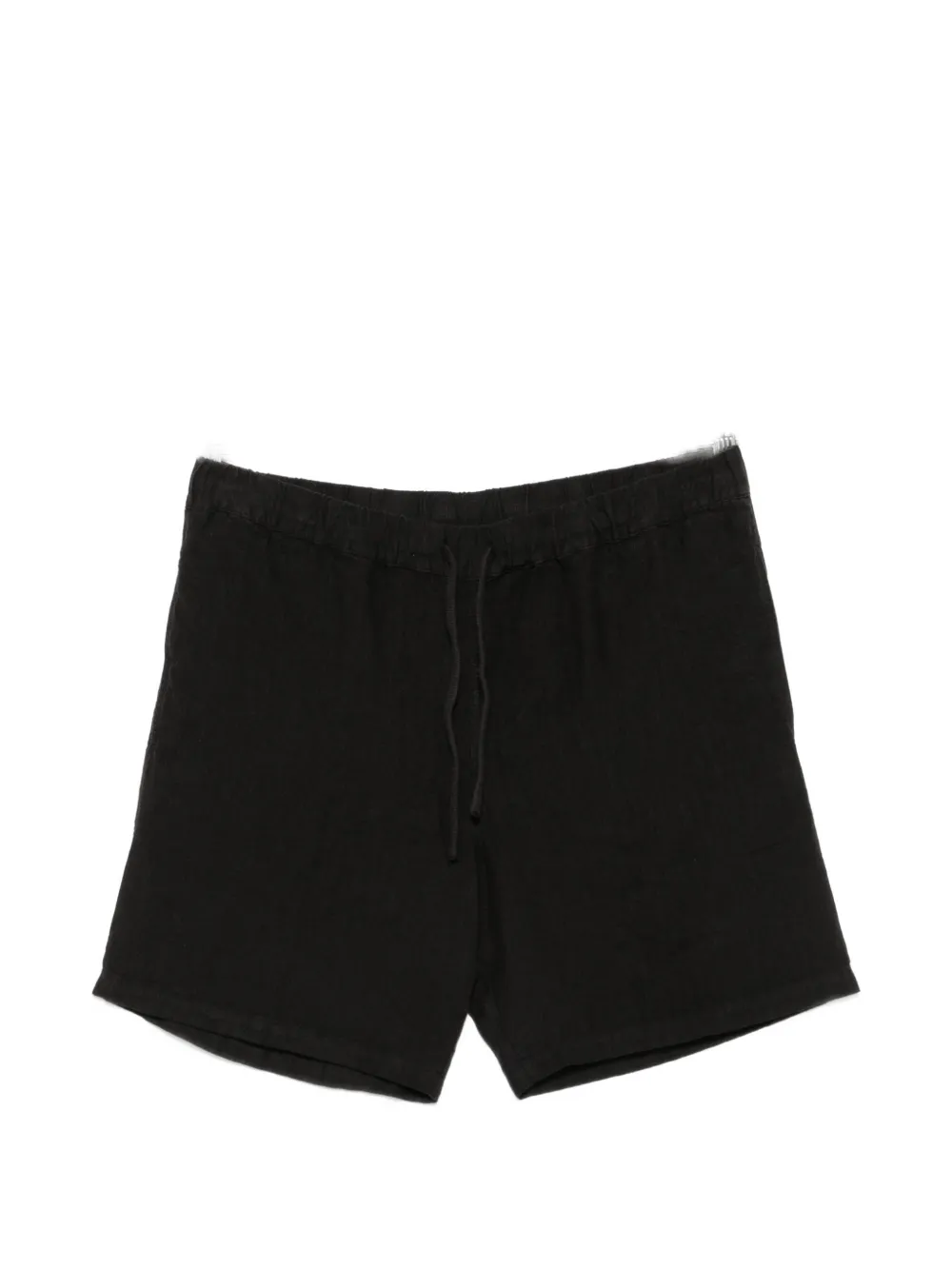 120% Lino drawstring-waist shorts - Black