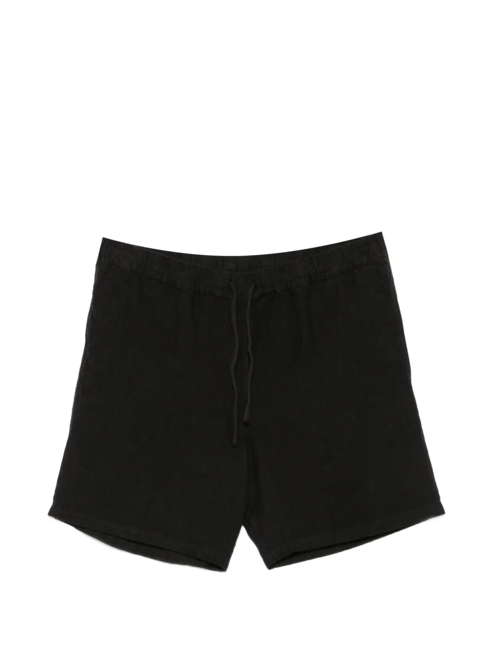 120% Lino drawstring-waist shorts - Black